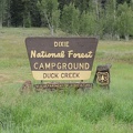 Duck Creek Campground Sign